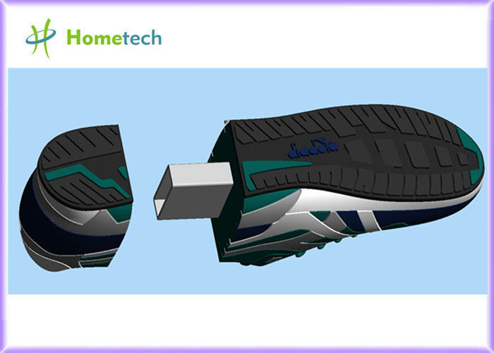 A sapatilha de alta velocidade dada forma personalizou a movimentação do flash de USB, CHAVES dadas forma sapata do PVC USB