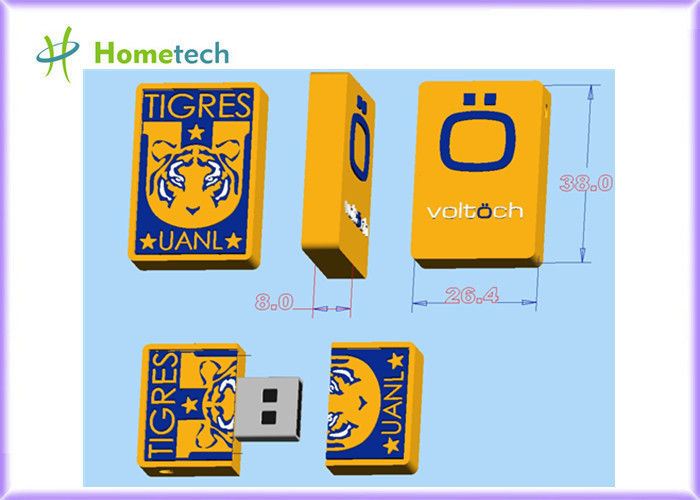 Mini TIGRES personalizou a movimentação 8GB/16GB do flash de USB, logotipo 1GB/2GB da equipa de futebol