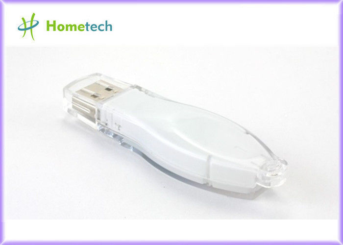 Movimentação plástica branca do flash de USB, usb super 3,0 da vara do flash de USB da velocidade