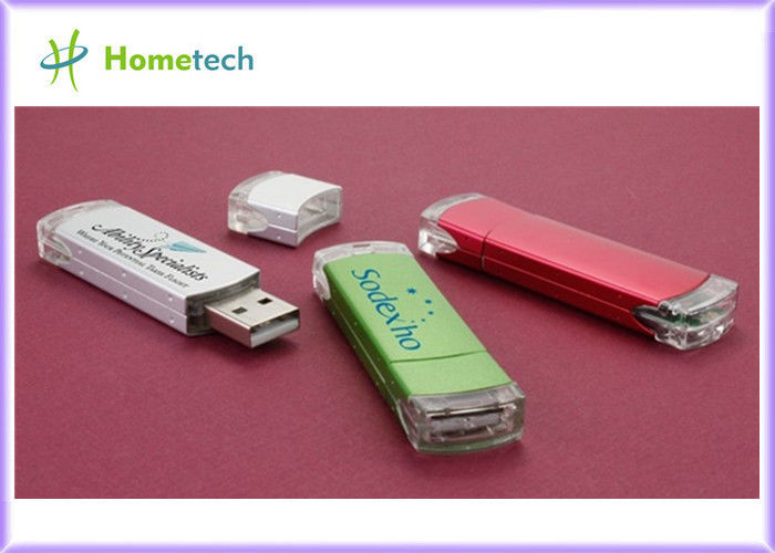 A movimentação plástica do flash de USB da capacidade real, flash azul de USB da cifragem conduz