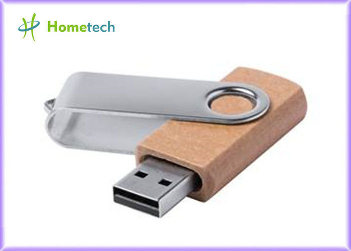 Torça a vara personalizada da memória do giro 4GB 8GB 16GB 32G do LOGOTIPO do flash de USB movimentação de madeira