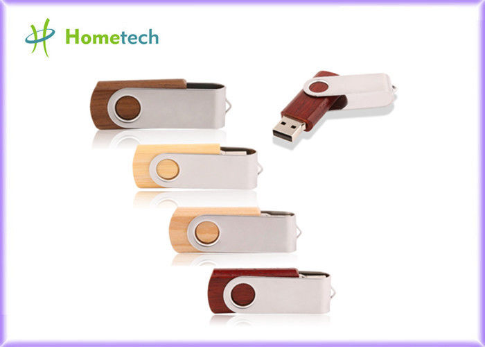 Torça a vara personalizada da memória do giro 4GB 8GB 16GB 32G do LOGOTIPO do flash de USB movimentação de madeira