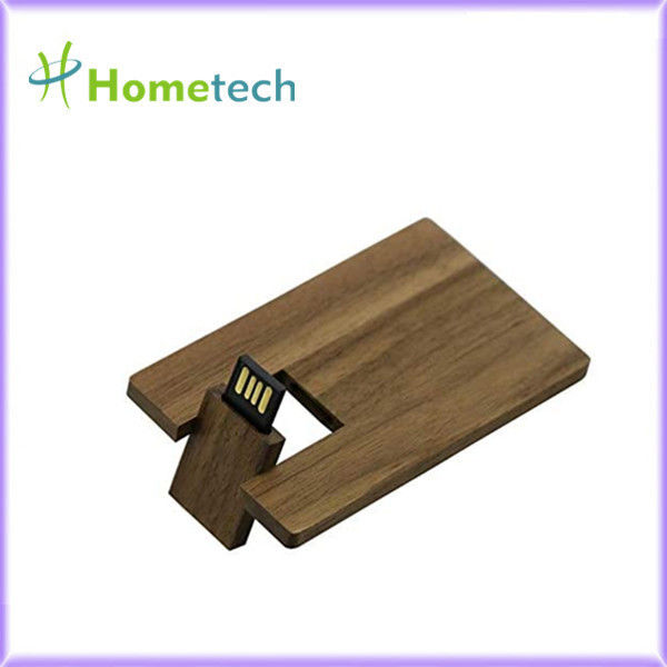 Vara instantânea da memória da movimentação de USB 2,0 de madeira do cartão da noz