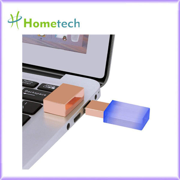 Movimentação de cristal transparente do flash de USB 2,0 32GB USB