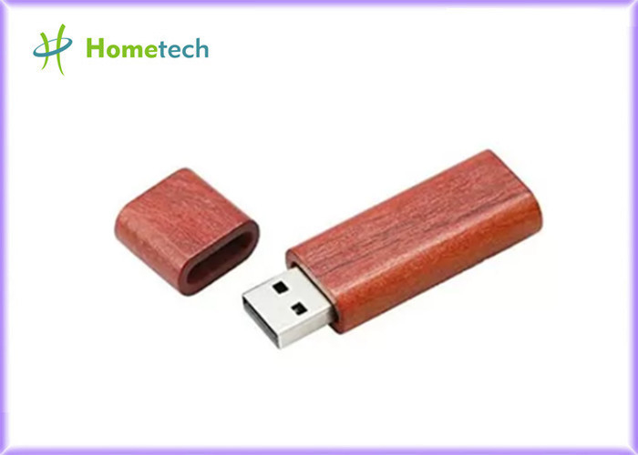 O polegar de madeira do retângulo 256MB 512MB de USB 2,0 conduz