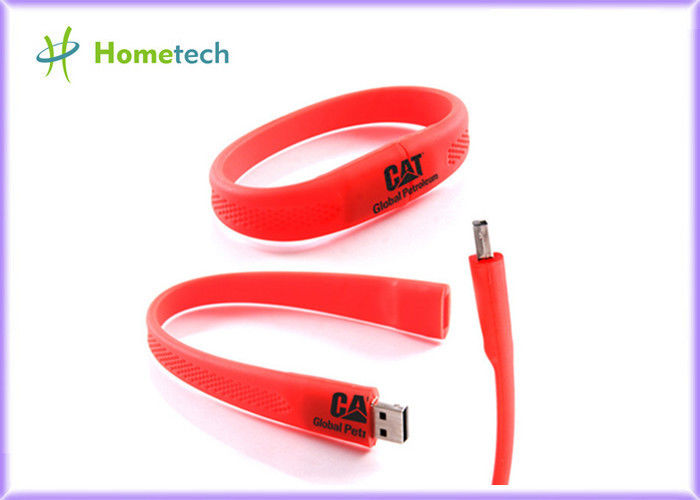 Branco uma movimentação segura do flash de USB da categoria, vara da memória de USB do bracelete do silicone