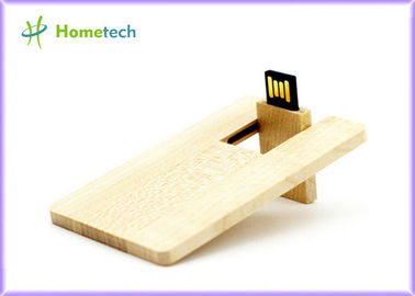 Vara de madeira da memória do Usb do dispositivo de armazenamento de USB do cartão de crédito da movimentação 8GB da pena