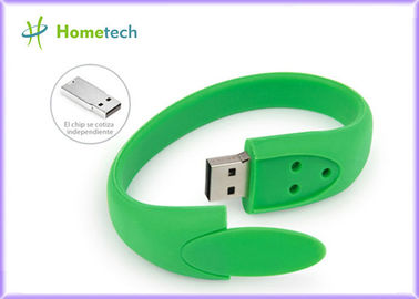 Movimentação verde da pena da movimentação 512MB 1GB 2,0 do flash do Usb do bracelete do punho do silicone