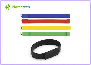 Movimentação do flash de USB do punho do elástico do bracelete do silicone 1 ano Guarante