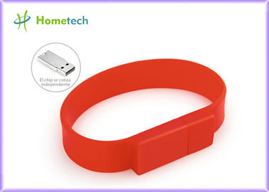 Movimentação feita sob encomenda 4GB L 220mm X W 18mm X D 8mm do flash do Usb do bracelete do silicone
