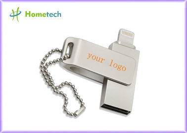 O flash de alta velocidade da movimentação do flash de USB do telefone celular/OTG USB conduz para IPhone, cor de prata