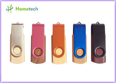 Gire sobre um eixo & torça a movimentação de madeira 512MB/1GB/2GB pendrive do flash de USB para o caderno