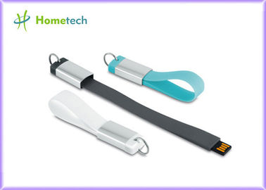 Vara impermeável da memória do Usb 2,0 do punho do silicone, logotipo instantâneo do costume da movimentação 4gb 32gb da pena