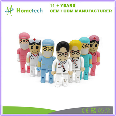 Doctor Shape Plástico USB Flash Drive Memória Stick 8GB 16GB 32GB 3D USB 3.0 Flash Drive