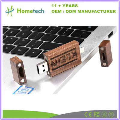Wood OTG USB Pendrive 8GB 16GB 32GB 64GB USB 2.0 3.0 Flash Drive com logotipo laser personalizado