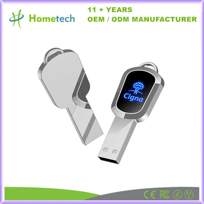 LED Light Rugged Silver Metal USB 3.0 Flash Drive para armazenamento de dados -40-85C Chip de grau A