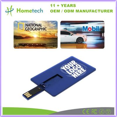 Impressão dupla de cartão de crédito USB flash drive com capacidade de 128MB-256GB