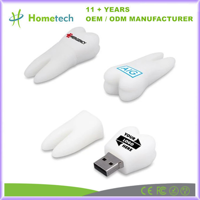 Carinhosos Dentes Forma Flash Drives Armazenamento USB 2.0 Interface U Disco Memória Stick 16G para Crianças
