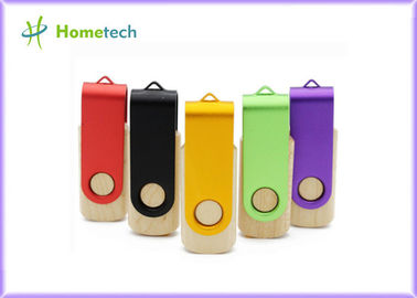 Movimentação Pendrive da pena da memória da capacidade real de madeira colorida da movimentação do flash do Usb micro para o PC