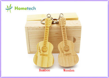 Vara de madeira de USB da vara da memória da movimentação da pena da movimentação 2,0 do flash de USB da guitarra, memória instantânea da movimentação da pena