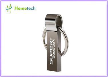 Manuseie a cor da prata da vara 32GB 64GB 128GB da memória de USB do metal da forma com Chian chave