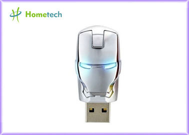 Vara plástica sem falhas da movimentação da memória do flash 2,0 do flash 4GB USB do diodo emissor de luz do homem do ferro dos vingadores