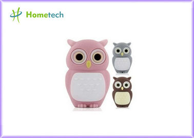Coruja do animal da movimentação do flash de USB dos desenhos animados do silicone 2GB 4GB 8GB 16GB 2,0