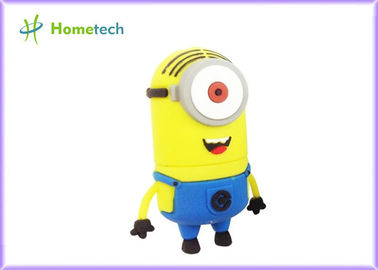 1GB amarelo & azul desprezível mim vara de USB da movimentação/sequaz do flash de USB dos desenhos animados para o presente
