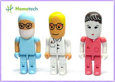 Mini movimentação do flash do doutor Caráter USB dos desenhos animados do branco 4GB 8GB 16GB