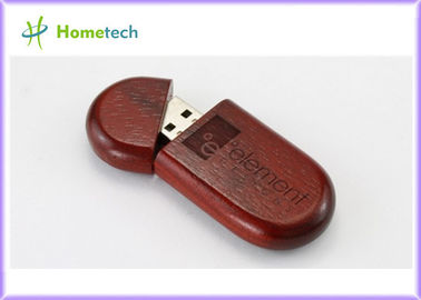 Movimentação de madeira oval do flash de Shell USB