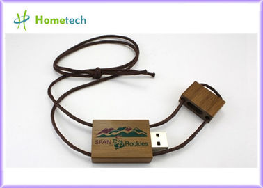 Movimentação de madeira do flash de USB do giro relativo à promoção livre do logotipo da gravura do laser