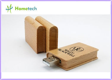 A segurança 4GB, 8GB, flash de madeira de USB do livro 32GB conduz com transferência de dados alta