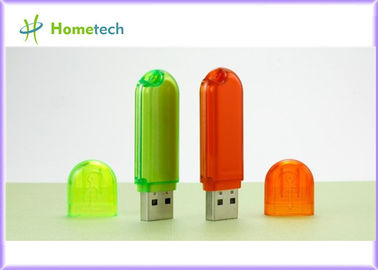 Azul da pena da dobra da movimentação da memória Flash de USB, movimentação plástica do flash de USB com o Keychain para o presente