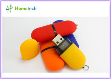 Pendrive plástico 2GB 4GB, chave redonda 2GB de USB com logotipo, presente relativo à promoção amarelo USB conduz