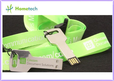 Metal a forma chave USB com o logotipo feito sob encomenda que imprime 1GB, 2GB, 4GB