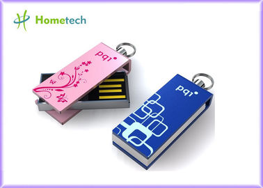 Mini varas cor-de-rosa de USB da torção, varas gravadas laser de USB dos presentes do logotipo