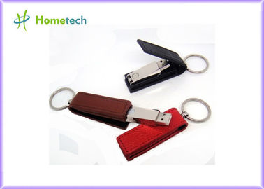Vara genuína varejo da memória da movimentação da pena do disco instantâneo de USB do couro do retângulo 32GB