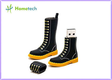 Movimentação do polegar da memória da movimentação do flash de USB dos desenhos animados das botas do preto PARA o estudante