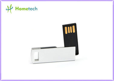 Pena feita sob encomenda da movimentação do polegar do presente do logotipo, mini material do metal do disco 8GB/16GB da memória do Usb