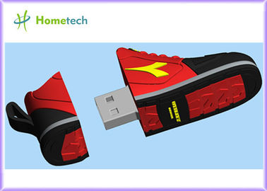 Movimentação feita sob encomenda do flash do usb da vara do logotipo das sapatas de borracha macias feitas sob encomenda relativas à promoção do esporte do pvc dos presentes