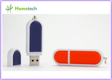 Memória plástica AZUL/ALARANJADA de USB da movimentação 2,0 do flash de USB com a microplaqueta da categoria A