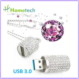 o flash de cristal cilíndrico de USB da memória de 64GB 32GB 16GB conduz
