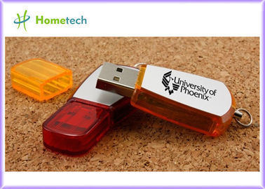 Plástico vermelho a movimentação personalizada do flash do usb, escritório personalizou chaves do usb