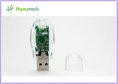 Capacidade grande movimentação do flash de USB/vara plásticas transparentes 32GB 64GB de USB