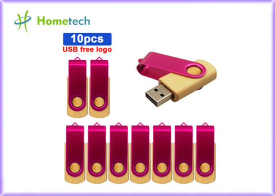 USB 2,0 vara de madeira de bambu Logo Customized Eco Friendly de alta velocidade de USB de 3,0 metais