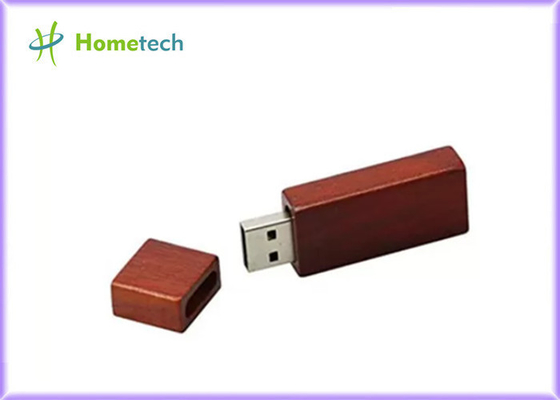 Movimentação 16GB instantânea de alta velocidade de madeira vermelha de USB 3,0 do retângulo