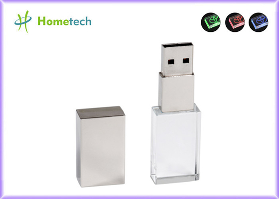 Presente Logo Rose/ouro feito sob encomenda/movimentação instantânea clara transparente de cobre/de prata do diodo emissor de luz de 32GB USB2.0 15mb/s