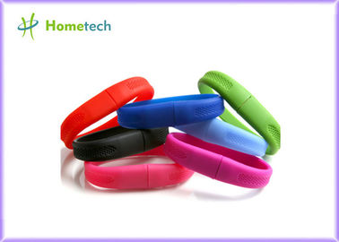 Branco uma movimentação segura do flash de USB da categoria, vara da memória de USB do bracelete do silicone