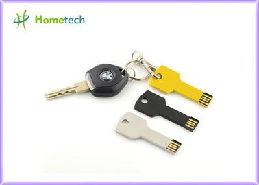 Movimentação dada forma do flash de USB do metal chave de prata, chave impermeável do chip de memória