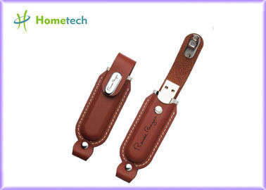 Disco de couro da memória de USB de USB da vara de couro criativa portátil/preto